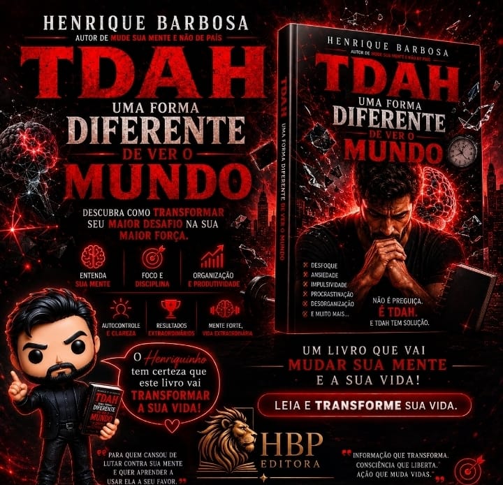 Banner promocional do livro TDAH — Uma Forma Diferente de Ver o Mundo